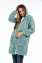 Women's Mint Green Long Fleece Cardigan