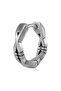 Unisex Silver Gothic Sports Steel Hoop Earrings