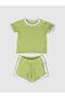 Children's Shorts T-Shirt Set Summer Pistachio Green