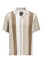 Wayne Life Reg Stripe Viscose Shirt Men's Khaki Shirt22026100-03