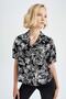 Regular Fit Patterned Short Sleeve Viscose Shirt - 5