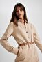 Shirt Collar Gabardine Long Sleeve 100% Cotton Jumpsuit A2252ax23sp - 7