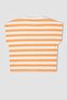 Girl's Regular Fit Striped Short Sleeve T-Shirt