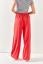 Women's Coral Waist Elasticated Laced Palazzo Linen Trousers PNT-19000219 - 8