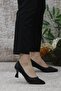 Lace Stoned Heeled Women's Shoes - 4