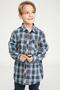 Blue Boy's Plaid Shirt J6939A6.18Au.Be393