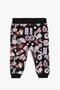 Baby Boy Black Printed Sweatpants - 2