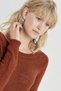 Women's Cinnamon Crew Neck Back Long Soft Knit Sweater 15113356   Onlgeena 15113356 - 2