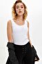 Women's White Slim Fit Tank Top I1059Az.19Au.Wt43