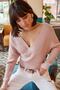 Women's Powder Front Back V Waist Top Crop Knitwear Sweater KZK-19000048 - 4