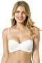 Women's Ecru Lace Underwire Micro Covered Silicone Strapless Bra New Season