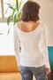 Women's Ecru Wide Collar Camisole Blouse BLZ-19000722 - 5