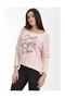 Sequin Embroidered Sweatshirt - Pink - 4