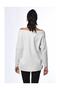سويت شيرت مطبوع بالترتر من الأمام - كريمي - 3