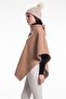 Women's Camel Poncho 70257 - 5