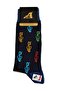 Left Switch Patterned Navy Blue Men's Socks
