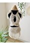 Women's Ecru Pareo Beach Dress - Macrame Dress - 6