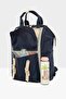 Navy Blue Women's Pocketed Mother Baby Bag with Logo M000003884 - 2