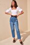 White Balloon Sleeve Square Neck Crop Woven Blouse TWOSS19XB0036 - 12