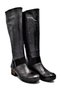 Black Genuine Leather Women's Boots - 2