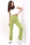 High Waist Chestnut Palazzo Fabric Trousers Nevrulu - 4