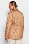 Camel Oversize Stamp Detailed Quilted Water Repellent Puffer Jacket TWOAW24MO00108 - 5