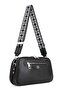 Women's Black Three-Eye Crossbody Shoulder Bag Mv070