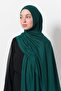 شال قطني عضوي عادي فاخر جاهز ومتوافق باللون الأخضر - 3