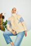 STRIPED MODEL WOMEN'S SHIRT WITH POCKET DETAIL