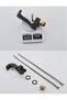 Black Gold Deck Mounted Single Hole Waterfall Basin Bathroom Sink Tap Hot and Cold - 2