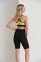 Biker Shorts Black Ribbed Leggings - High Waist Restorer Black Sports Shorts Leggings - Firming Leggings - 4