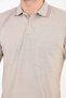 DAD SINGLE POCKET COLLAR STRIPED T-SHIRT