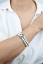 Crystal Jewelled Glass Pearl Double Row Bracelet