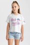 Girl's Pink Panther Crop Short Sleeve T-Shirt A8555a823hs