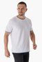 Men's Crew Neck Combination Detailed Cotton Thin Knitwear T-shirt White 23s2005 - 4