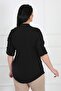 Women's Black Judge Collar Wrap Shirt - 4