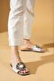 Stoned Satin Slippers
