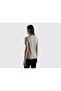 Women's Gray Melange Benetton Written Basic Tshirt Gray Melange - 3