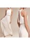 Premium Satin Fabric Back Detailed Evening Dress Model Special Cut Bustier Bus140