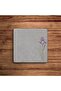 Minimal Floral Design Natural Stone Travertine Coasters Set of 4 - 3