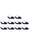 Pack of 10 Women's Navy Blue Bamboo Seamless Silicone Non-Slip Heel High Quality Invisible Ballerina Socks