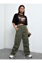 michigan printed black oversize crop t-shirt - 2