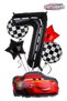 Black Numeral Balloon Lightning Mcqueen Balloon Set Cars (Cars)