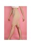 Women's Beige Smoothing Seamless Ribbed Biker Shorts Tights
