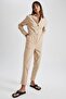 Shirt Collar Gabardine Long Sleeve 100% Cotton Jumpsuit A2252ax23sp - 5