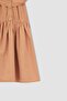 Girl's Flexible Carmen Collar Short Sleeveless Poplin Dress - 2