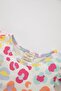 Baby Girl Patterned Sleeveless 2-Piece Dress - 5