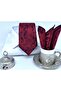 Woven Handkerchief Tie Men's Fabric Red - 4