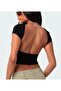 Deep Back Crop Blouse