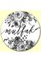 Black and White Floral Kitchen Directional Sign